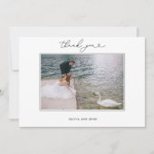 Einfaches Skriptherz Vielen Dank für Ihre Hochzeit Dankeskarte (Vorderseite)