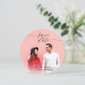 Einfaches SkriptWedding Save the Date-Foto Einladung (Stehend Vorderseite)