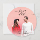 Einfaches SkriptWedding Save the Date-Foto Einladung (Vorderseite)