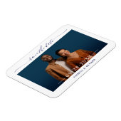 Einfaches SkriptWedding Save the Date-Foto Magnet (Linke Seite)