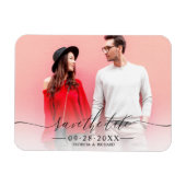 Einfaches SkriptWedding Save the Date-Foto Magnet (Horizontal)