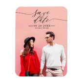 Einfaches SkriptWedding Save the Date-Foto Magnet (Vertikal)