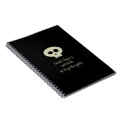 Einfaches Skull of Deep Threads Black Notebook Notizblock (Rechte Seite)