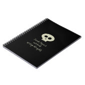 Einfaches Skull of Deep Threads Black Notebook Notizblock (Linke Seite)