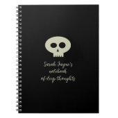 Einfaches Skull of Deep Threads Black Notebook Notizblock (Vorderseite)