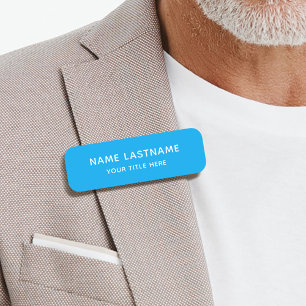 Einfaches Sky Blue Title Safety Button Magnetic