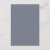 Einfaches Slate Blue Gray Hochzeitsprogramm Begleitkarte (Rückseite)