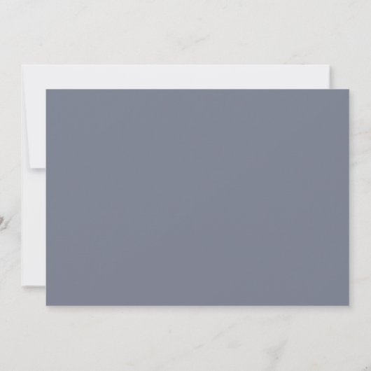 Einfaches Slate Blue Gray Horizontal Brautparty Einladung (Rückseite)