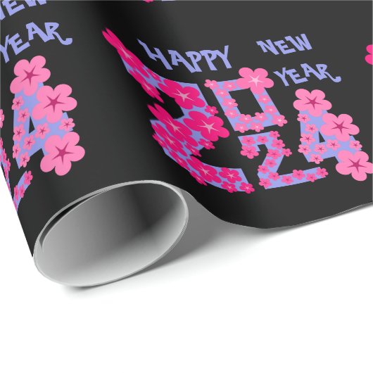 EINFACHES SMART GIFT NEUES JAHR 2024 GESCHENKPAPIER (Rolleneckpunkt)