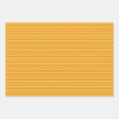 Einfaches sommergelbes, schmales Streifenmuster Geschenkpapier Set (Vorderseite)