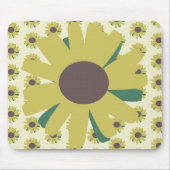 Einfaches Sonnenblumen-Blumenmuster Gelb Mousepad (Vorne)