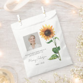 Einfaches Sonnenblumen-Foto-Trauer-Samen Geschenktütchen (Ausgeschnitten)