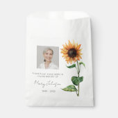 Einfaches Sonnenblumen-Foto-Trauer-Samen Geschenktütchen (Vorderseite)