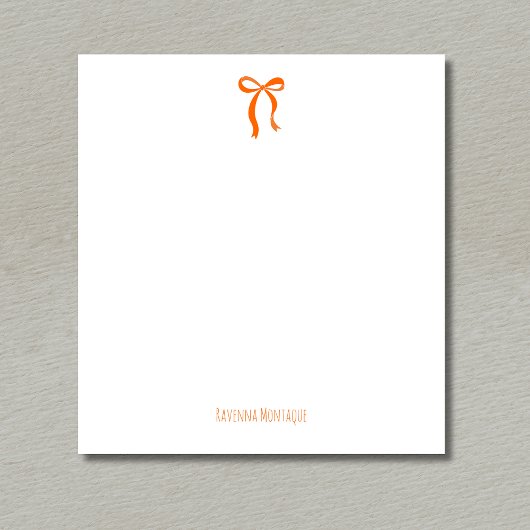 Einfaches Sonnenuntergangs-Orange-Bogen-Script Ind Notizblock