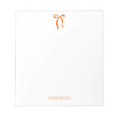 Einfaches Sonnenuntergangs-Orange-Bogen-Script Ind Notizblock (Vorderseite)