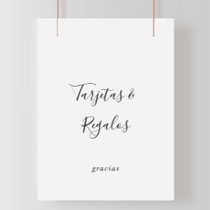 Einfaches Spanisches Tarjetas und Regalos Schild