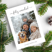 Einfaches Spanisches Weihnachtsfest Feliz Navidad Feiertagskarte