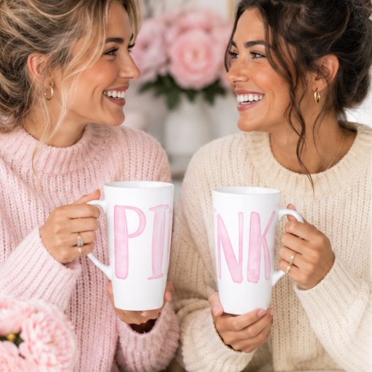 Einfaches Spaß Wasserfarbe Rosa  Milchtasse