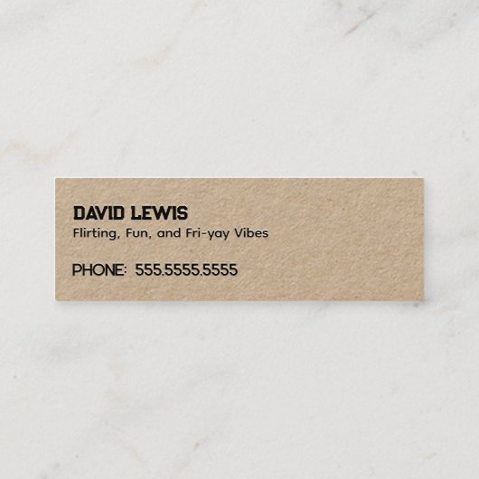 Einfaches Spiegeln Mini Visitenkarte (Rückseite)