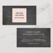 Einfaches Square-Logo auf der Chalkboard für Fotog Visitenkarte (Vorne/Hinten)