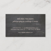 Einfaches Square-Logo auf der Chalkboard für Fotog Visitenkarte (Rückseite)