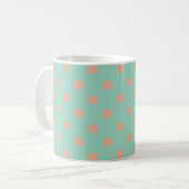 Einfaches Squire-Muster Aquamarin Kaffeetasse (Vorderseite Links)