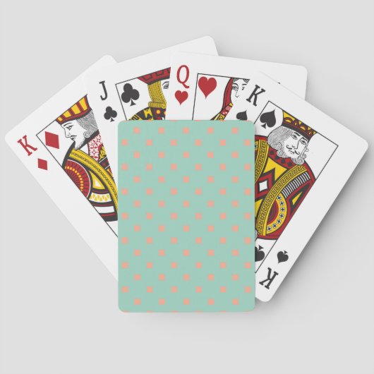 Einfaches Squire-Muster Aquamarin Spielkarten (Rückseite)