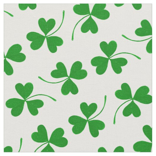 Einfaches St Patrick's Day Kleeblatt Pattern - Gre Stoff (Nahaufnahme)