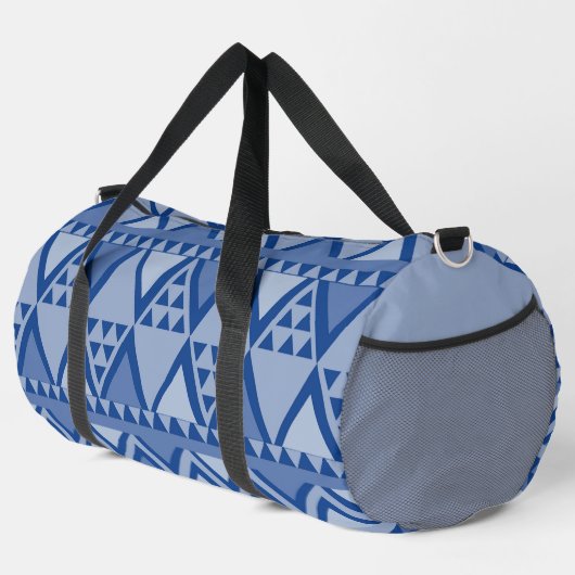 Einfaches Stammeskunstmuster Blau Duffle Bag (Rechte Ecke)