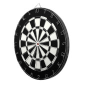 Einfaches Standard Schwarz und Weiß Dartscheibe (Vorderseite rechts)