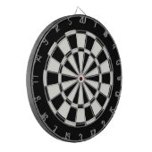 Einfaches Standard Schwarz und Weiß Dartscheibe (Vorderseite Links)