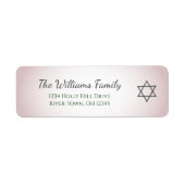 Einfaches Star von David Blush Pink Rücksendeadres (Vorne)