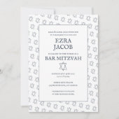 Einfaches Star von David Custom B'nai Bat Bar Mitz Einladung (Vorderseite)