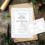 Einfaches Star von David Custom B'nai Bat Bar Mitz RSVP Karte<br><div class="desc">Perfekte Antwortkarte für eine Bar mitzvah, Fledermausmitzvah oder andere jüdische Einladung! Handgemachte Kunst für Sie! Vollständig anpassbar! Klicken Sie auf "Personalisieren" oben, um den Text zu bearbeiten. Klicken Sie auf "Bearbeiten mit dem Design-Tool", um die Schriftart, Farben und Platzierungen anzupassen und das Design auf der Rückseite zu löschen, wenn Sie...</div>