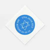 Einfaches Star von David Custom B'nai Bat Bar Mitz Serviette (Ecke)
