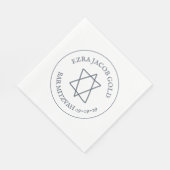 Einfaches Star von David Custom B'nai Bat Bar Mitz Serviette (Ecke)