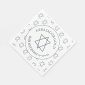 Einfaches Star von David Custom B'nai Bat Bar Mitz Serviette (Ecke)