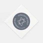 Einfaches Star von David Custom B'nai Bat Bar Mitz Serviette (Ecke)