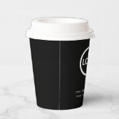 Einfaches, stilvolles Black Modern Pappbecher (Rechts)