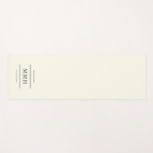 Einfaches stilvolles elfenbeinernes Monogramm Yogamatte (Vorderseite (Horizontal))