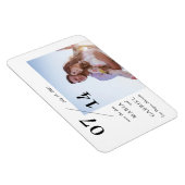 Einfaches, stilvolles Foto. Hochzeit Save the Date Magnet (Rechte Seite)