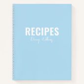 Einfaches, stilvolles, Minimalistisches Rezept Notizblock (Vorderseite)