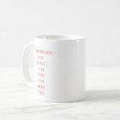 EINFACHES STILVOLLES MODERNES INDIVIDUELLES MUTTER KAFFEETASSE (Vorderseite Links)