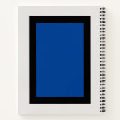 Einfaches stilvolles Monogramm-Farbfeld Blau Notizblock (Rückseite)