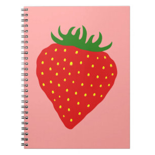Einfaches Strawberry-individuelles Notebook Notizblock