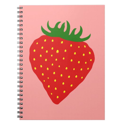 Einfaches Strawberry-individuelles Notebook Notizblock (Vorderseite)