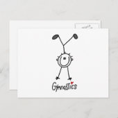 Einfaches Strichmännchen Gymnast Postkarte (Vorne/Hinten)