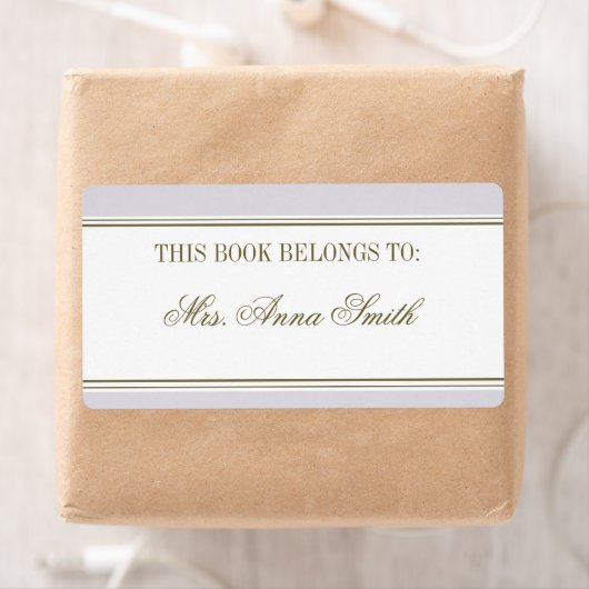 Einfaches Stripe Mauve Buchzeichen (Insitu)