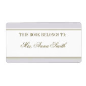 Einfaches Stripe Mauve Buchzeichen (Vorne)