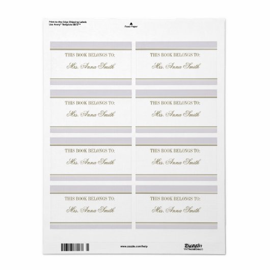 Einfaches Stripe Mauve Buchzeichen (Vorne)